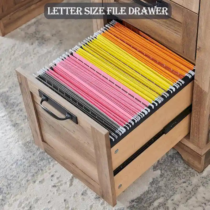 Bureau de style ferme, bureau de direction en bois avec station de recharge