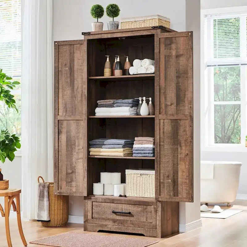 Meuble de garde-manger de cuisine de ferme, armoires de rangement en bois