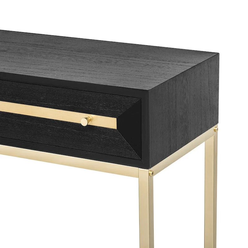 Console d'entrée en bois avec 2 tiroirs pour salon, entrée