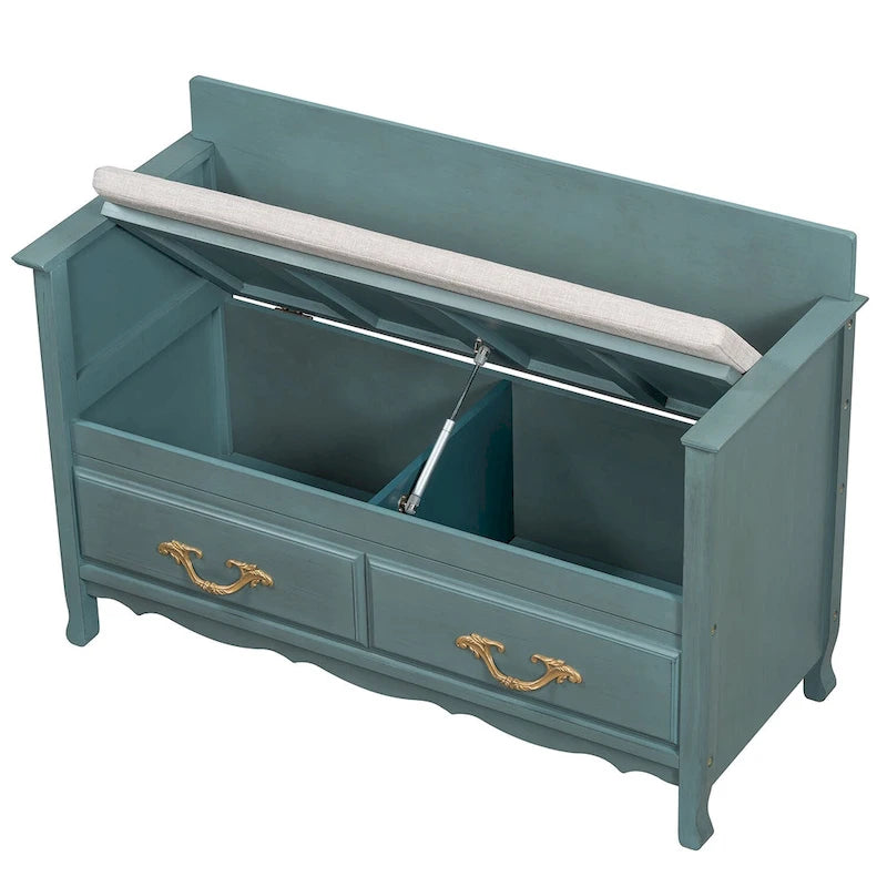Banc de rangement d'entrée moderne avec coussin amovible pour salon