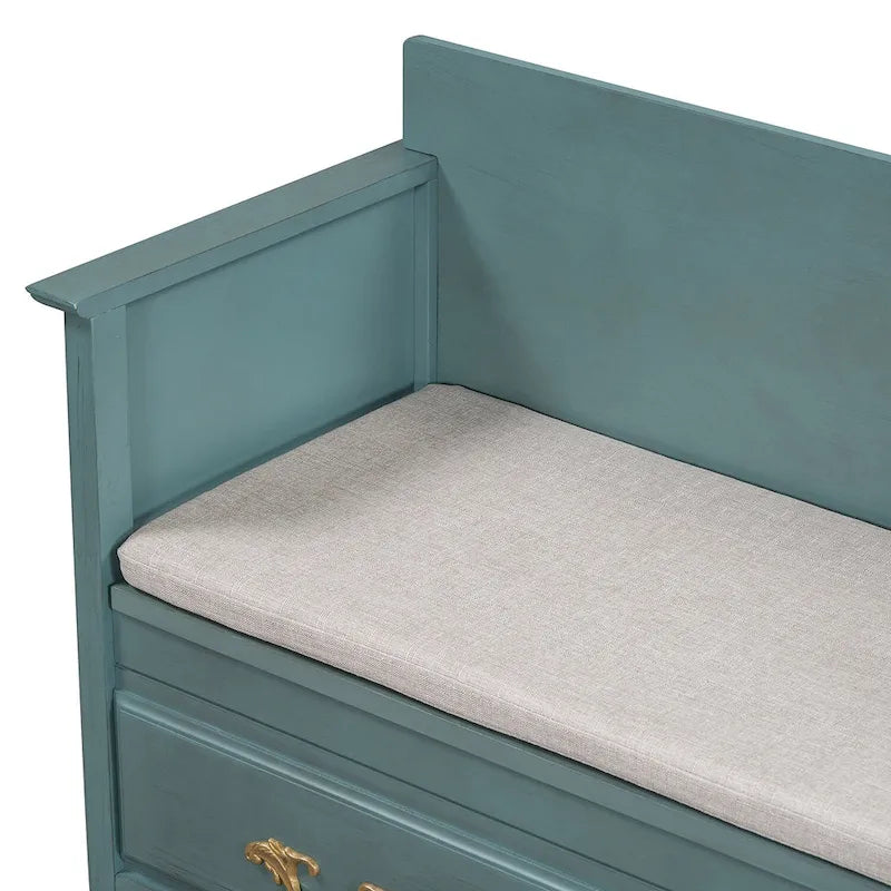 Banc de rangement d'entrée moderne avec coussin amovible pour salon