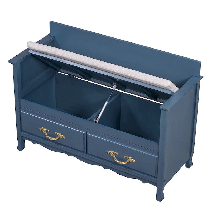 Banc de rangement d'entrée moderne avec coussin amovible pour salon