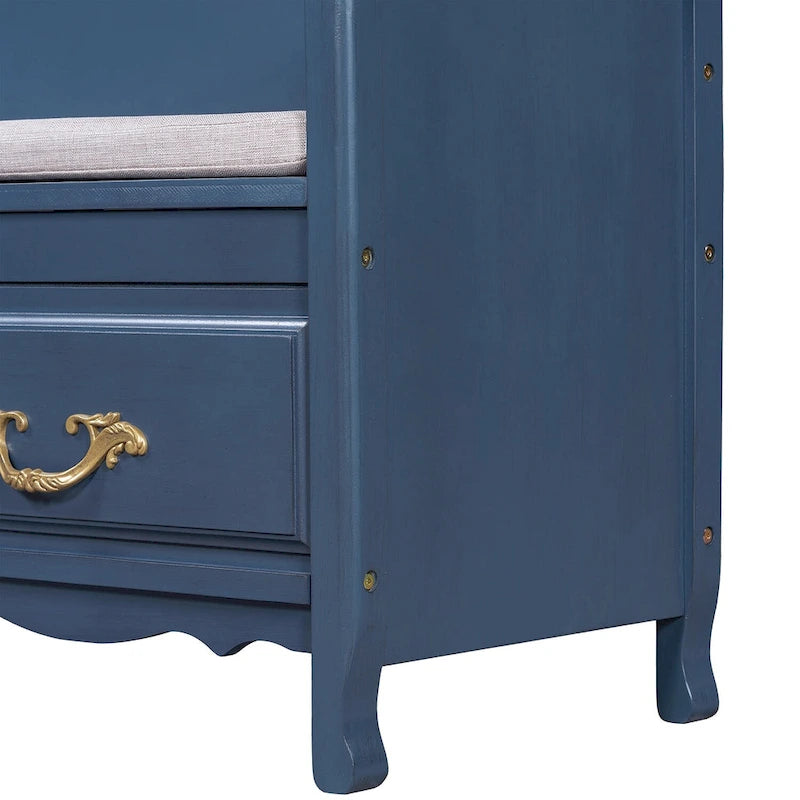 Banc de rangement d'entrée moderne avec coussin amovible pour salon
