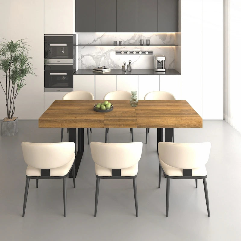 Table à manger extensible polyvalente pour les grandes réceptions, améliorant l'expérience culinaire