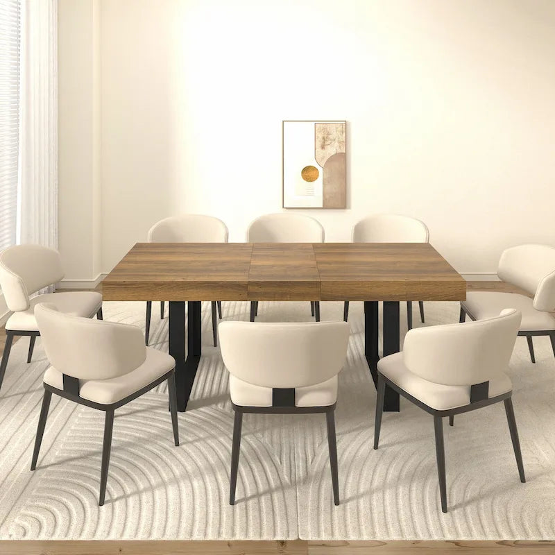 Table à manger extensible polyvalente pour les grandes réceptions, améliorant l'expérience culinaire