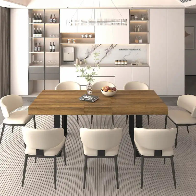 Table à manger extensible polyvalente pour les grandes réceptions, améliorant l'expérience culinaire