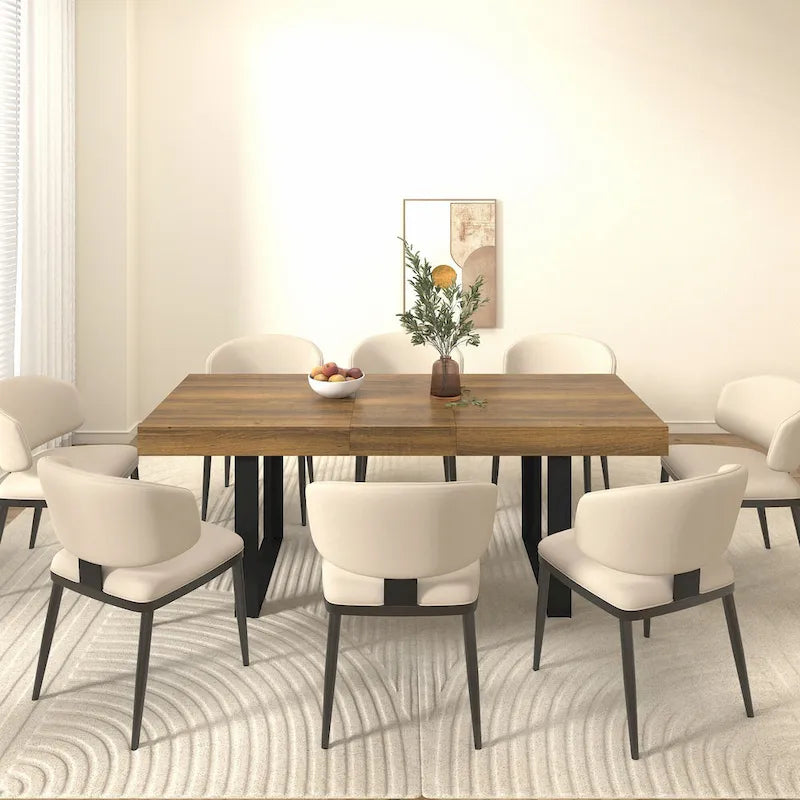 Table à manger extensible polyvalente pour les grandes réceptions, améliorant l'expérience culinaire