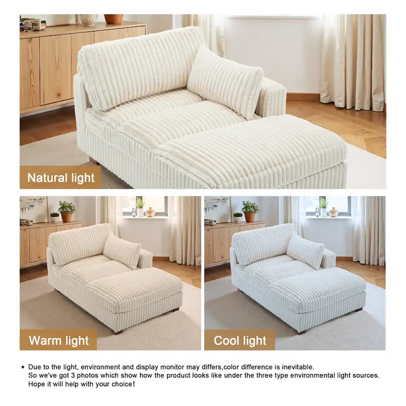 UIXE Chaise longue rembourrée moelleuse pour intérieur