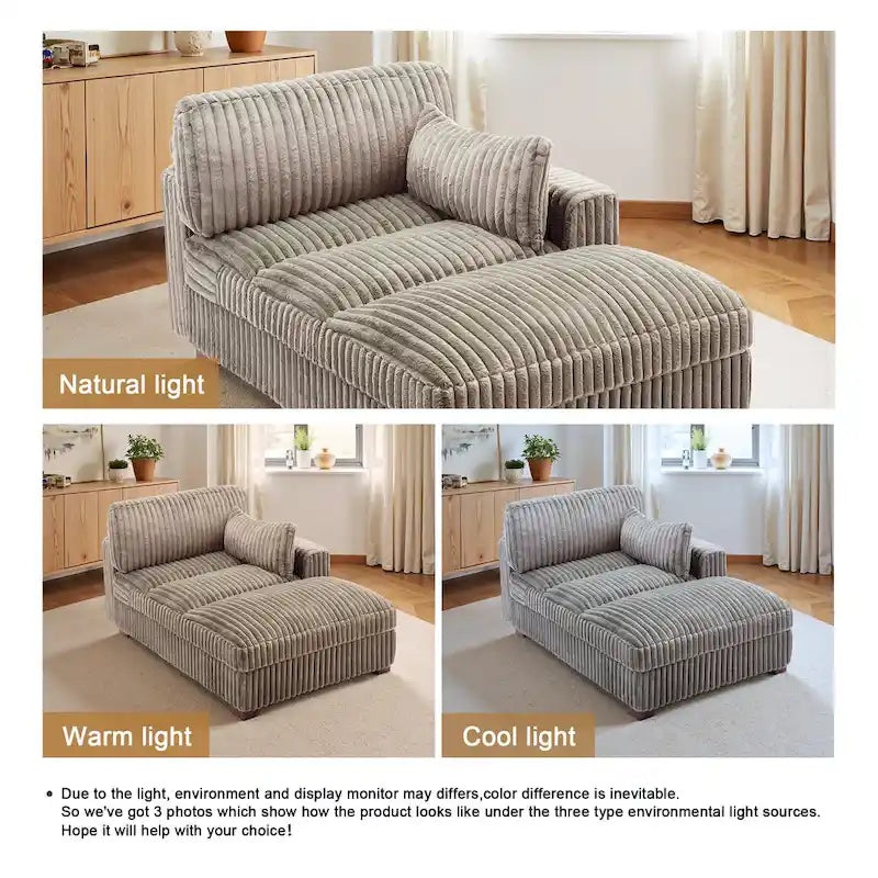 UIXE Chaise longue rembourrée moelleuse pour intérieur