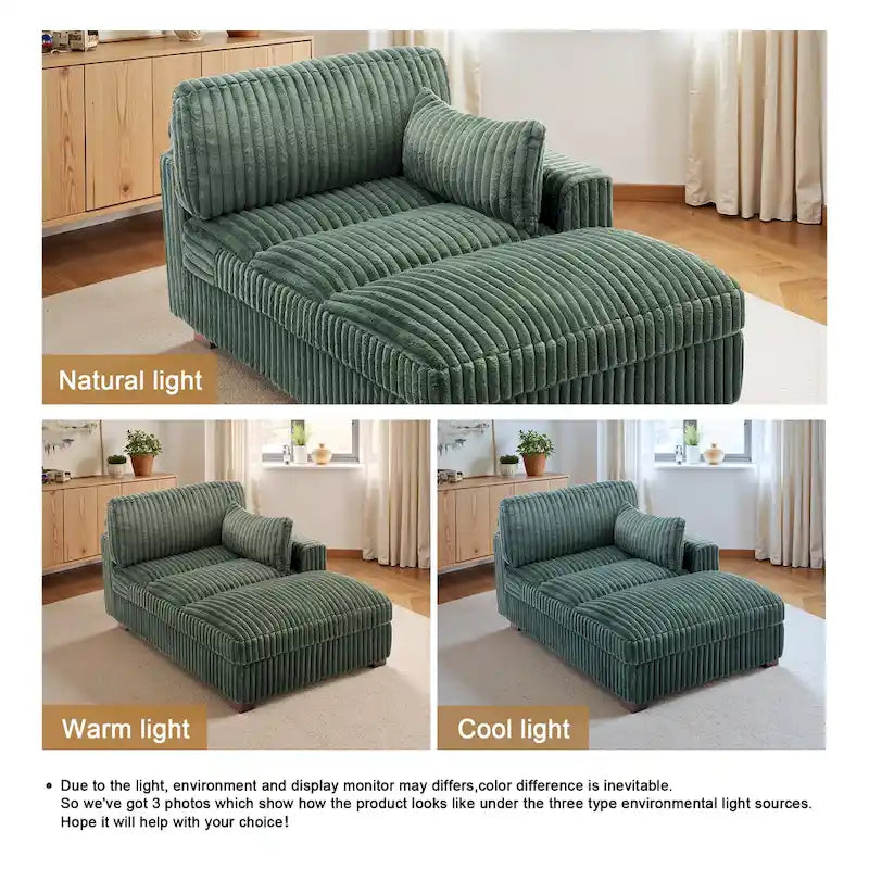 UIXE Chaise longue rembourrée moelleuse pour intérieur