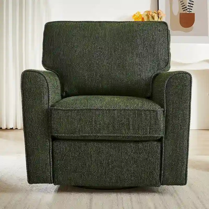 Fauteuil pivotant 360° avec accoudoirs incurvés