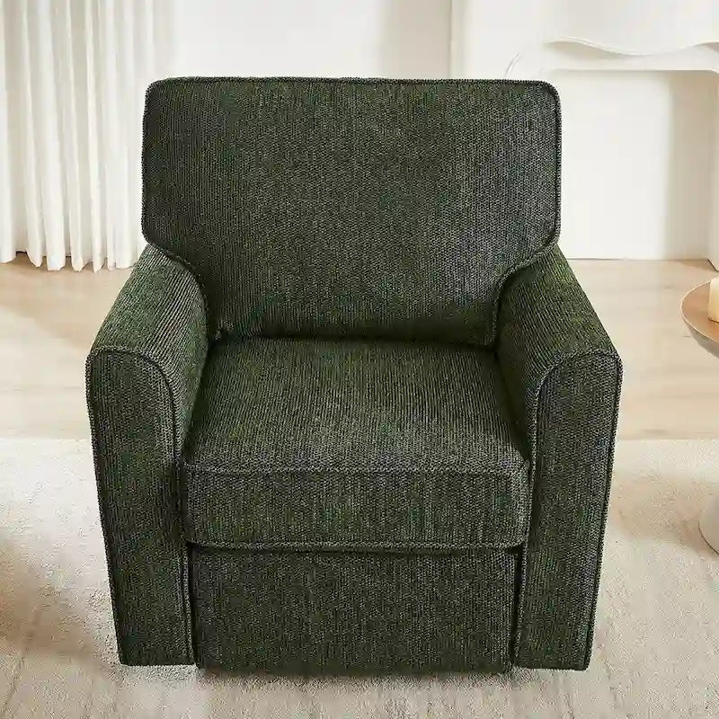 Fauteuil pivotant 360° avec accoudoirs incurvés