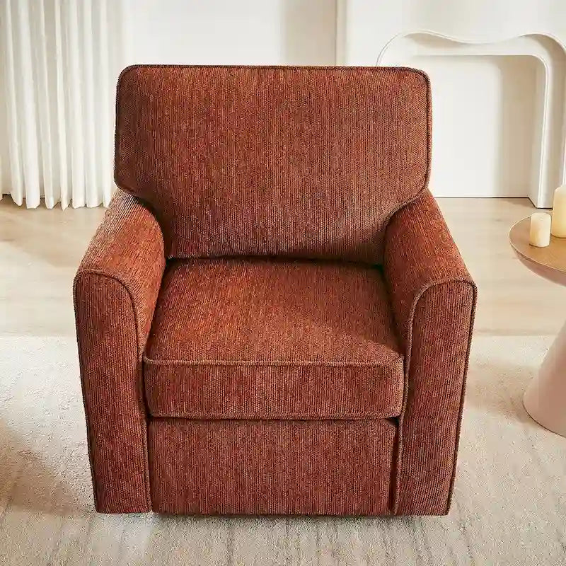 Fauteuil pivotant 360° avec accoudoirs incurvés