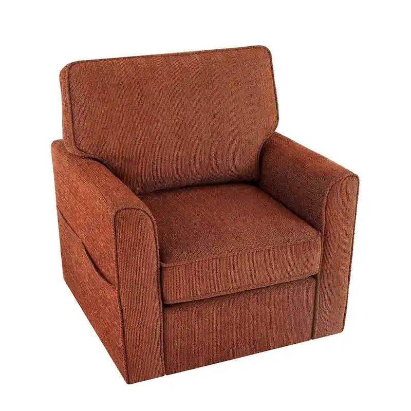 Fauteuil pivotant 360° avec accoudoirs incurvés