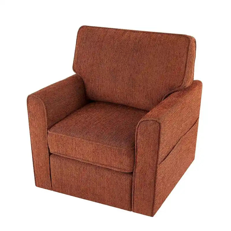 Fauteuil pivotant 360° avec accoudoirs incurvés