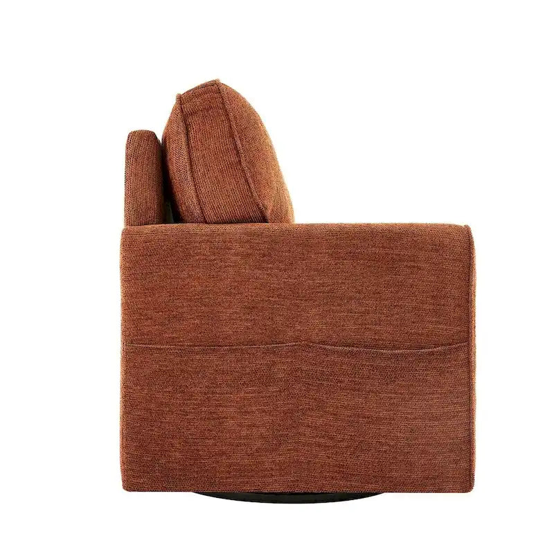 Fauteuil pivotant 360° avec accoudoirs incurvés