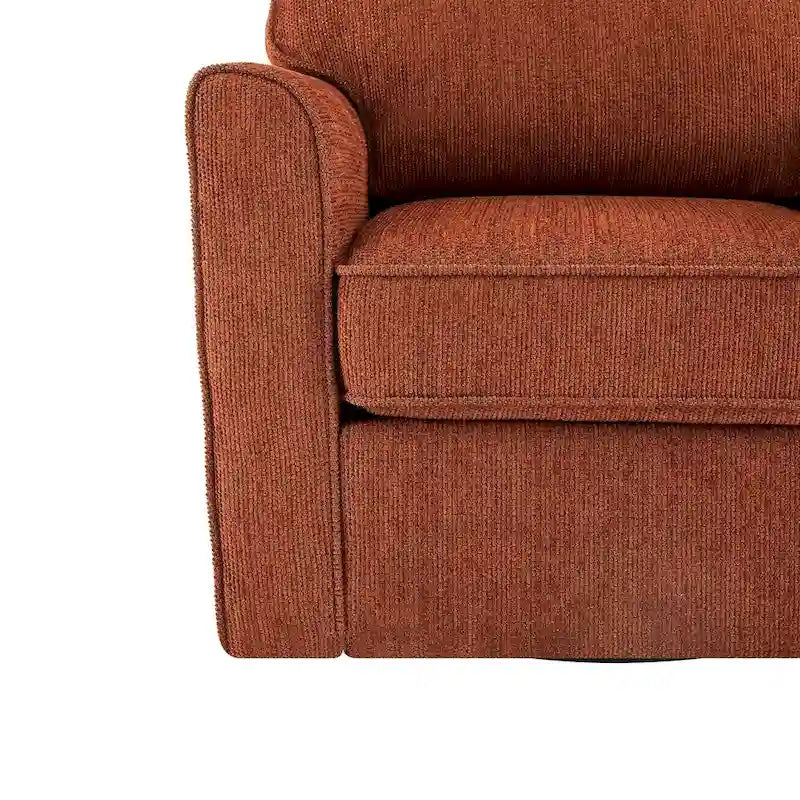Fauteuil pivotant 360° avec accoudoirs incurvés