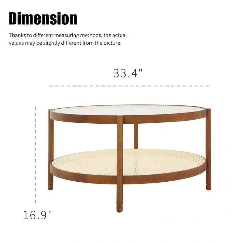 Ensemble de tables basses gigognes style ferme moderne, tables d'appoint rondes en bois pour salon, chambre à coucher