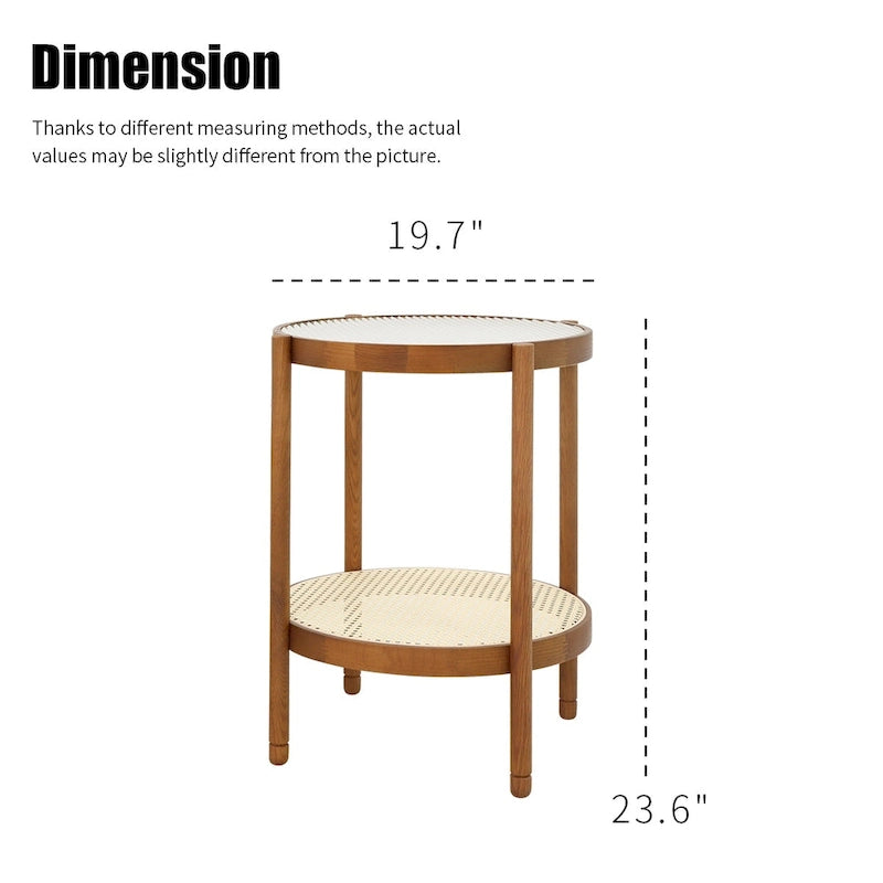 Ensemble de tables basses gigognes style ferme moderne, tables d'appoint rondes en bois pour salon, chambre à coucher
