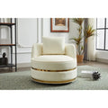 Fauteuil pivotant, Fauteuil d'appoint pivotant à 360°, Fauteuil club baril en similicuir, Fauteuil rembourré individuel