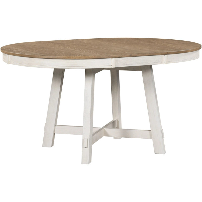 Table à manger ronde extensible avec rallonge, Table de cuisine, Table d'appoint, Table basse, Bureau, Table de salle à manger en bois massif