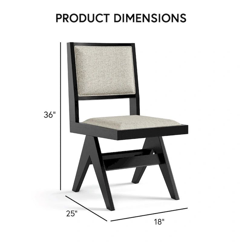 Ensemble de salle à manger rond moderne 5 pièces Evrena en bois massif noir de 48 pouces de Furniture of America