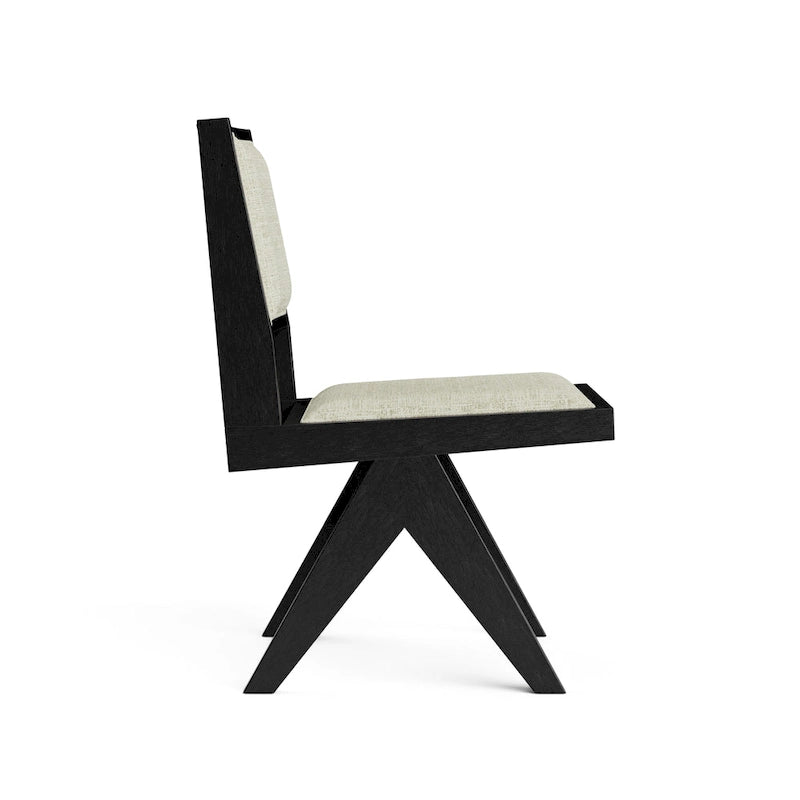 Ensemble de salle à manger rond moderne 5 pièces Evrena en bois massif noir de 48 pouces de Furniture of America