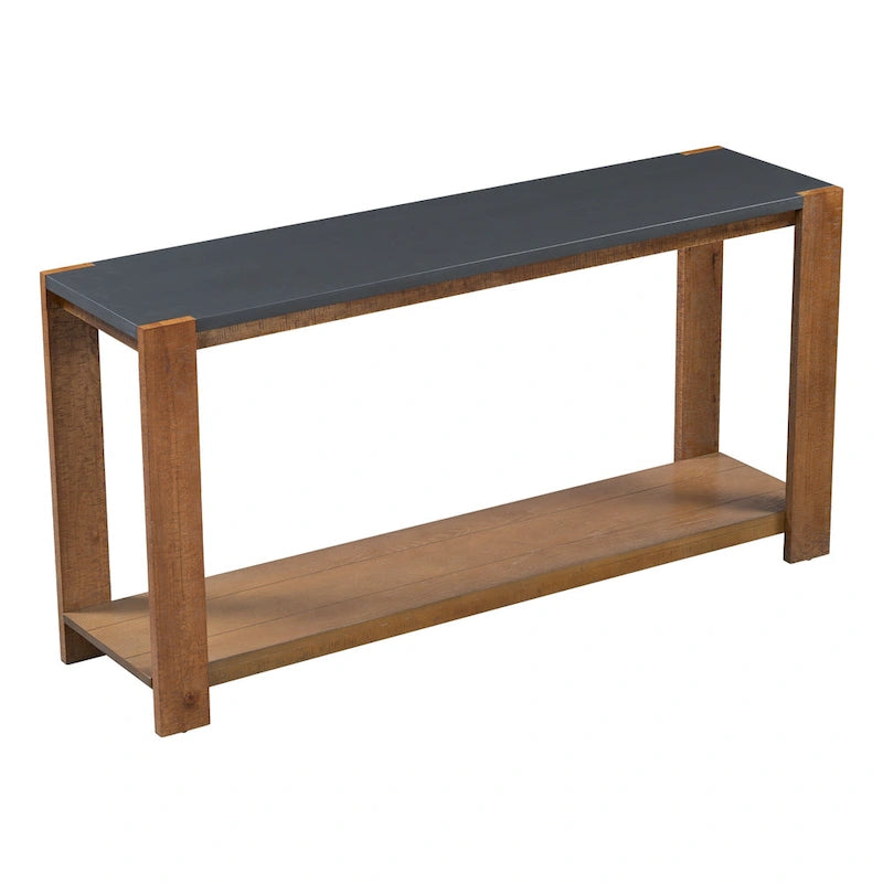 Console étroite d'entrée Table d'appoint avec étagère inférieure