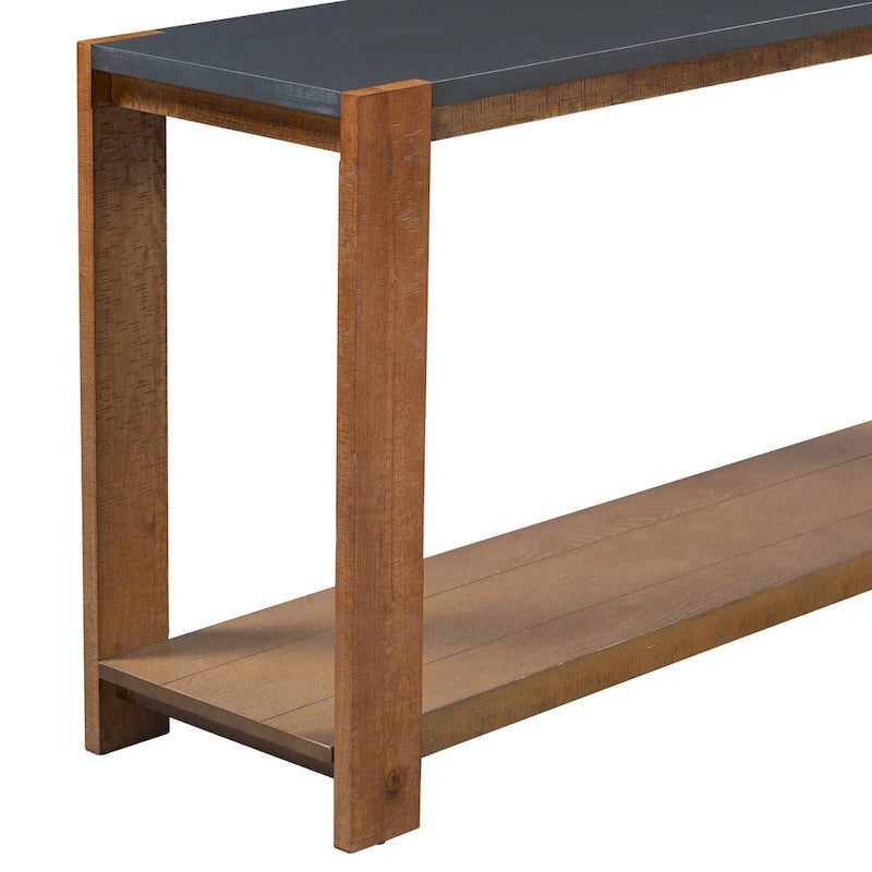 Console étroite d'entrée Table d'appoint avec étagère inférieure