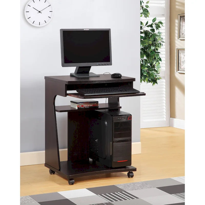 Chariot Utilitaire Chariot Micro-ondes Chariot de Cuisine Chariot d'Ordinateur Une Tablette Coulissante Deux Étagères (tabouret non inclus)
