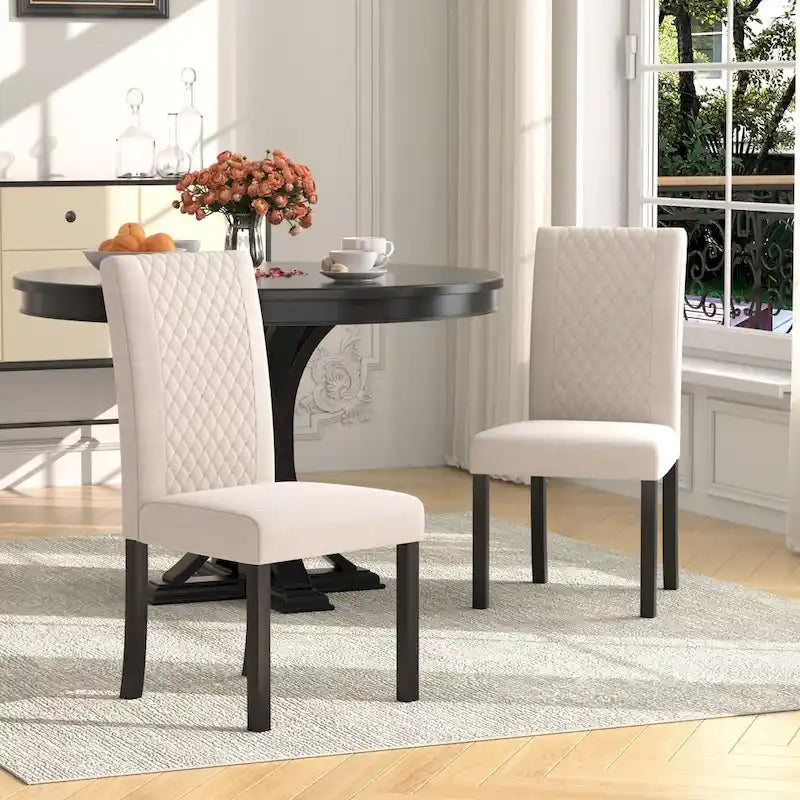 Chaises de salle à manger capitonnées, lot de 6 Chaises de salle à manger capitonnées classiques Parson, chaises Parson modernes 37