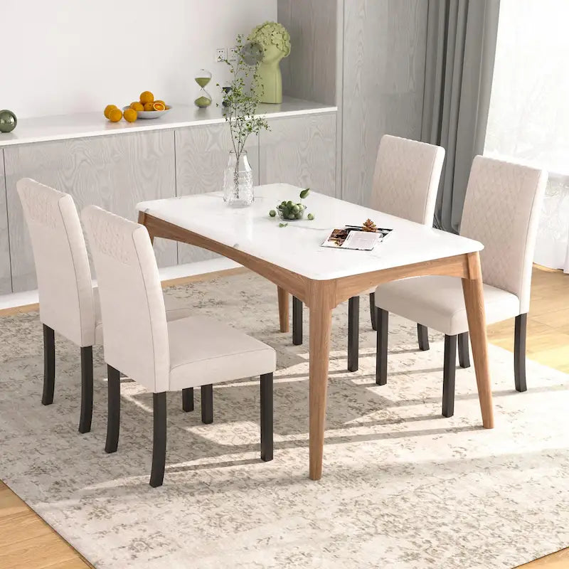 Chaises de salle à manger capitonnées, lot de 6 Chaises de salle à manger capitonnées classiques Parson, chaises Parson modernes 37