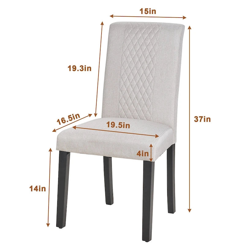 Chaises de salle à manger capitonnées, lot de 6 Chaises de salle à manger capitonnées classiques Parson, chaises Parson modernes 37