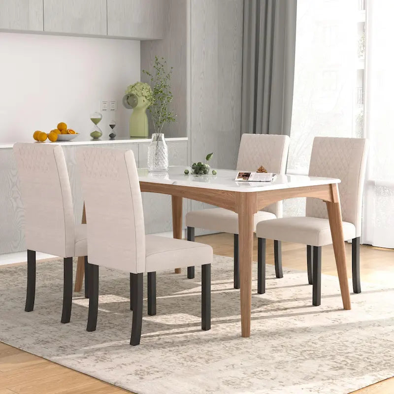 Chaises de salle à manger capitonnées, lot de 6 Chaises de salle à manger capitonnées classiques Parson, chaises Parson modernes 37