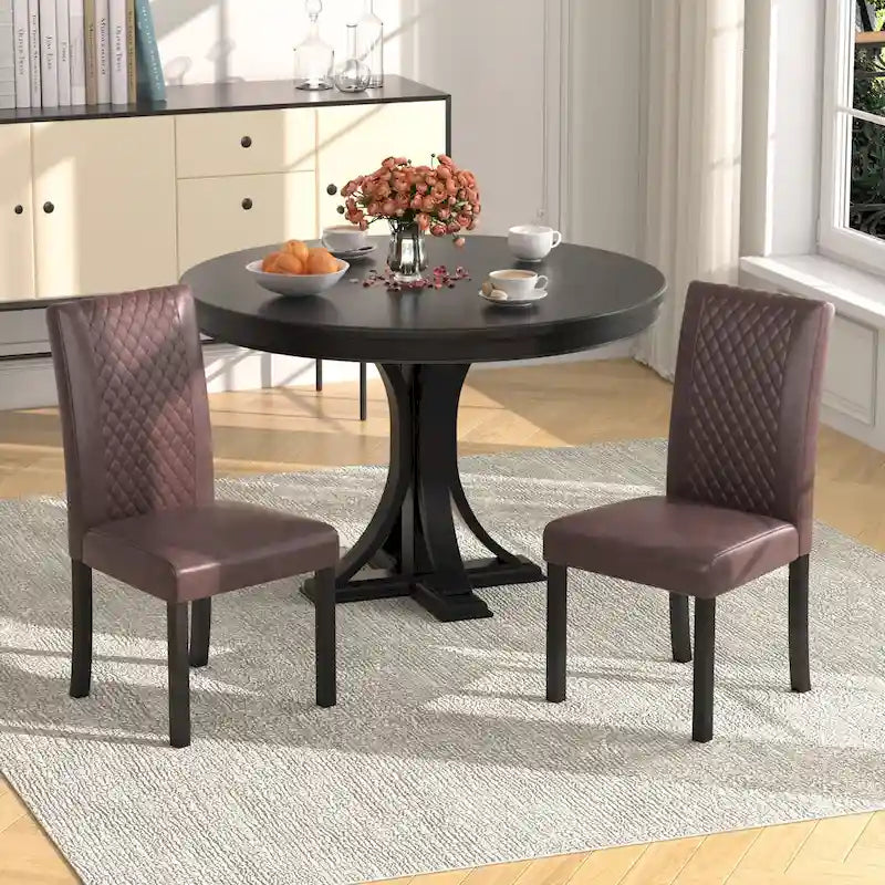 Chaises de salle à manger capitonnées, lot de 6 Chaises de salle à manger capitonnées classiques Parson, chaises Parson modernes 37