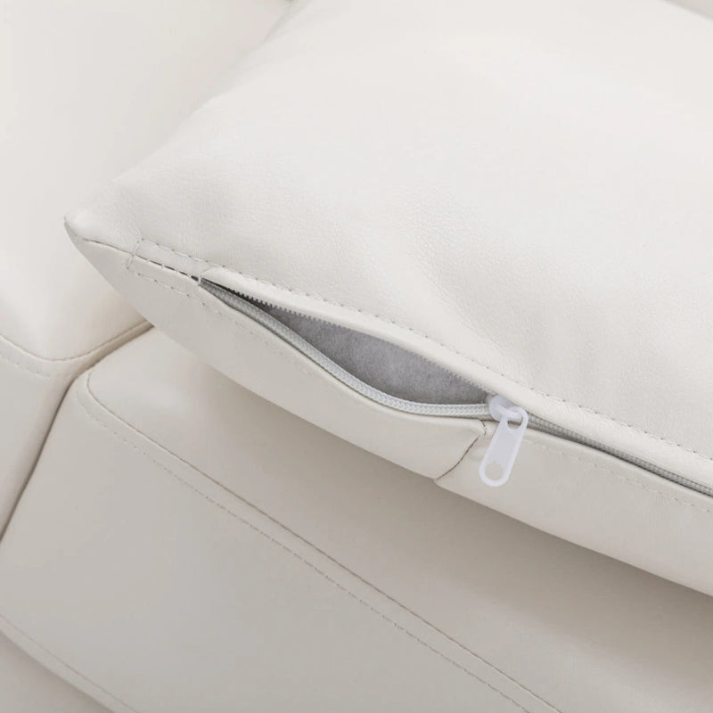 Ensemble de salon rembourré, 4 pièces - Fauteuil en similicuir, causeuse, canapé avec pouf