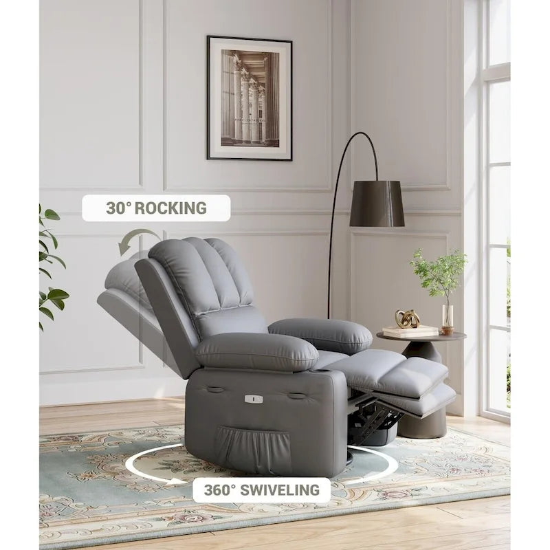 27 Fauteuils Inclinables Pivotants XXL avec Chauffage et Massage