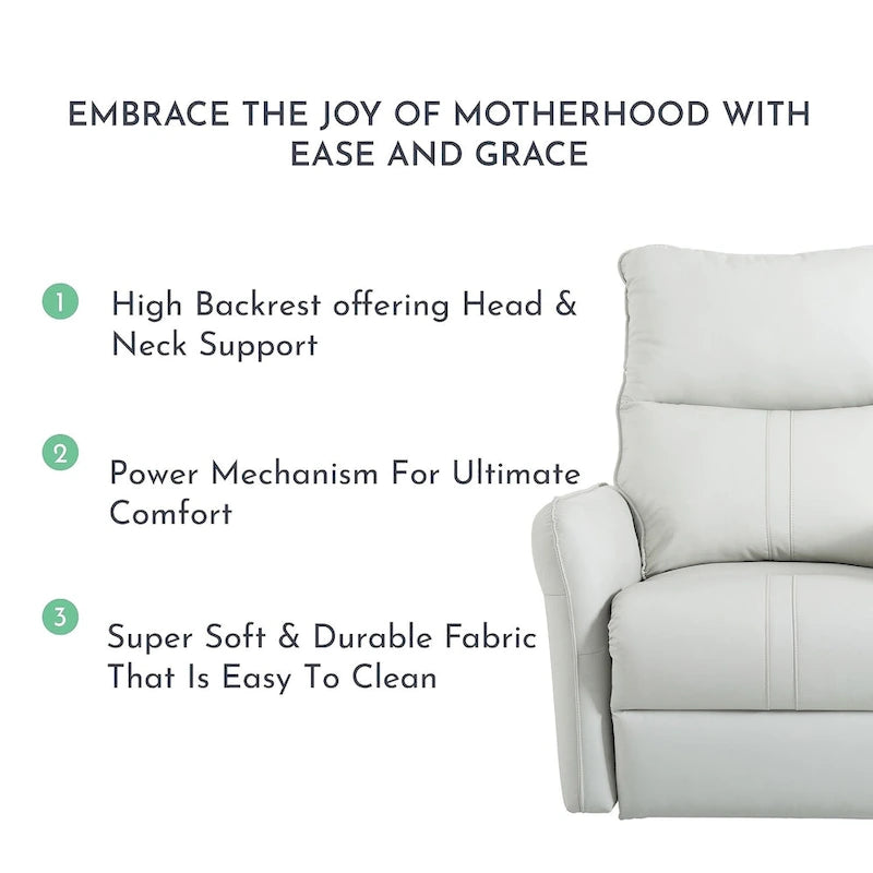 Fauteuil inclinable électrique pivotant 270° avec ports USB