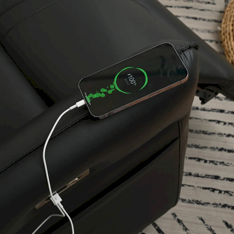 Fauteuil inclinable électrique pivotant 270° avec ports USB