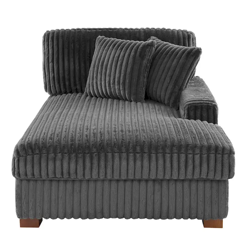 Chaise longue d'intérieur en flanelle de coton moderne avec oreillers