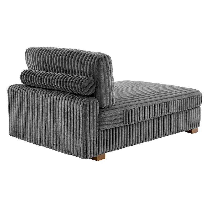Chaise longue d'intérieur en flanelle de coton moderne avec oreillers