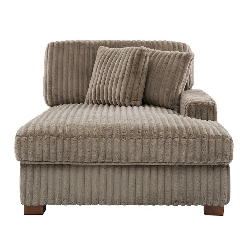 Chaise longue d'intérieur en flanelle de coton moderne avec oreillers