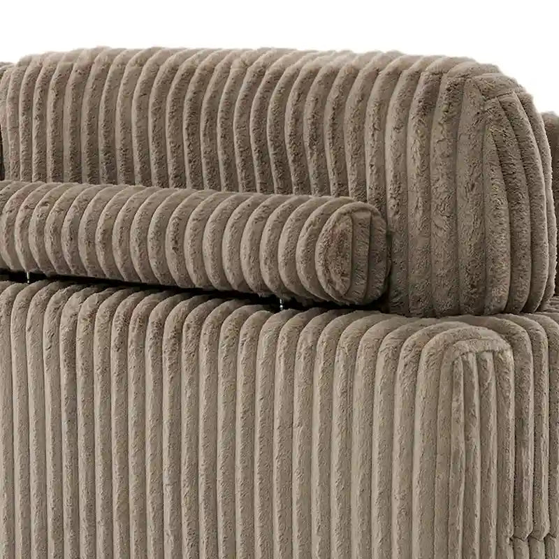 Chaise longue d'intérieur en flanelle de coton moderne avec oreillers