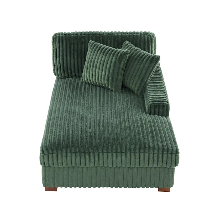 Chaise longue d'intérieur en flanelle de coton moderne avec oreillers