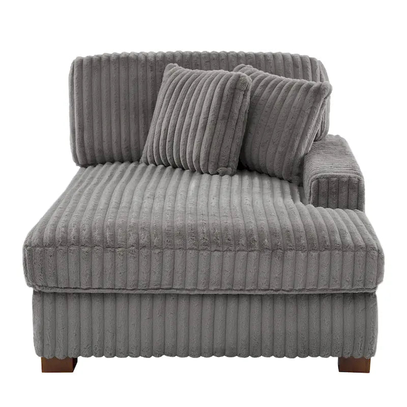 Chaise longue d'intérieur en flanelle de coton moderne avec oreillers