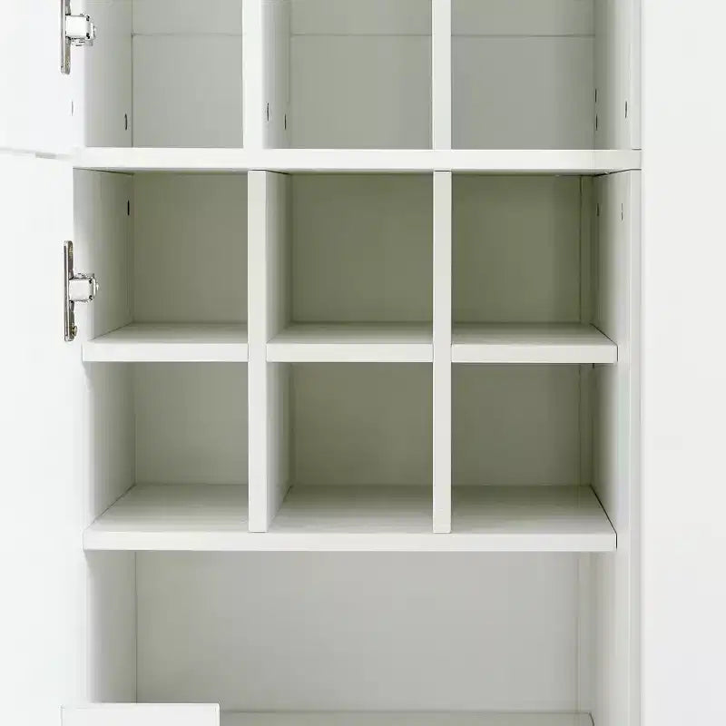 Garde-manger de cuisine autoportant Whisen 71''H, grand buffet de salle à manger avec 6 portes et étagères réglables
