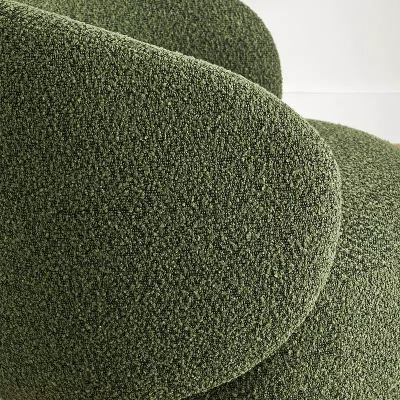 Fauteuil d'appoint pivotant Spruce&Spring en tissu avec base en bois