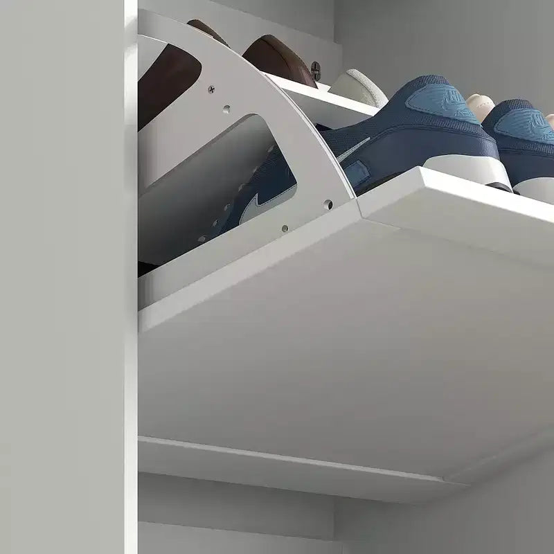 Meuble à chaussures étroit HOMCOM pour entrée avec 3 tiroirs basculants et étagères réglables, organisateur de rangement pour 12 à 18 paires de chaussures