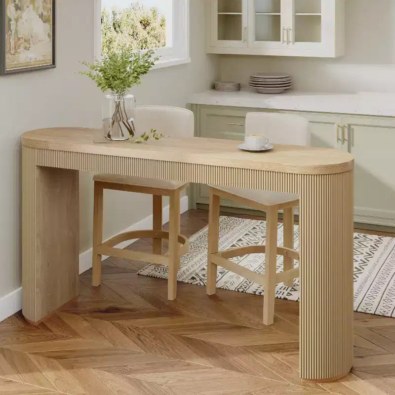 Table à manger cannelée hauteur comptoir Greta Farmhouse Christopher Knight Home