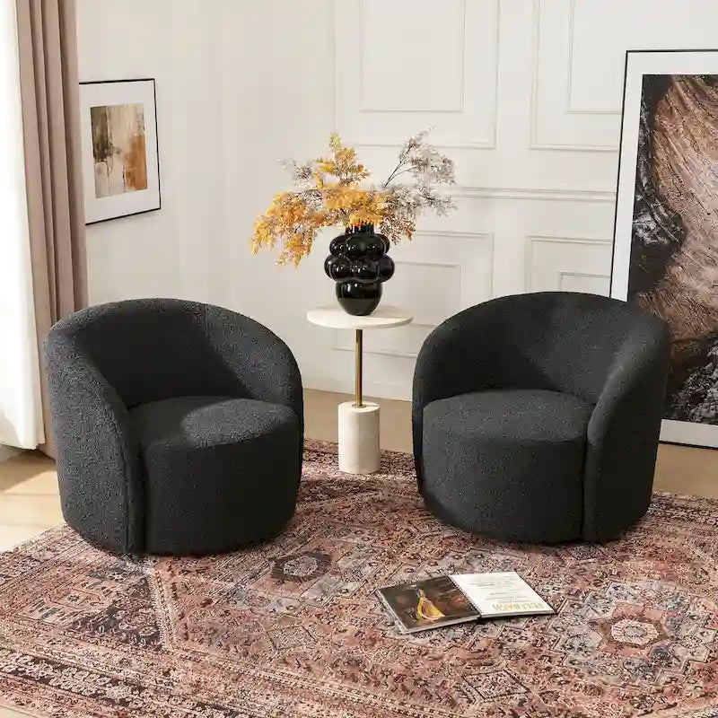 Fauteuil pivotant rembourré KINWELL de 86 cm de large (lot de 2)